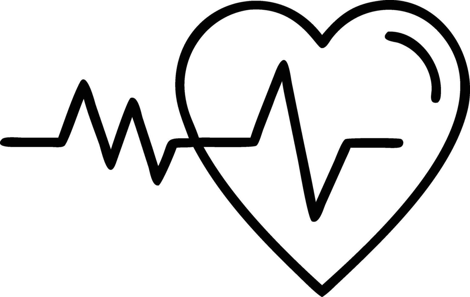 Dynamic heartbeat cardiogram pulse line within a stylized heart graphic representing health and life vector
