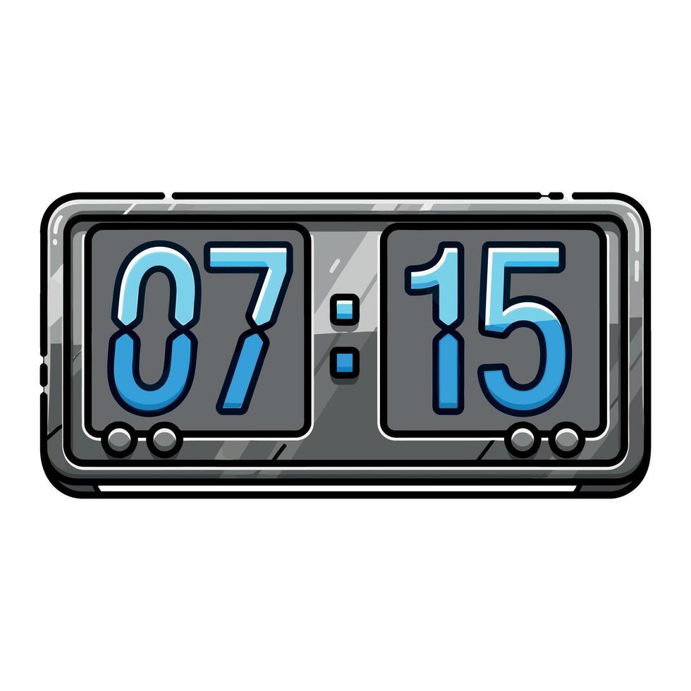 rectangular digital reloj vector