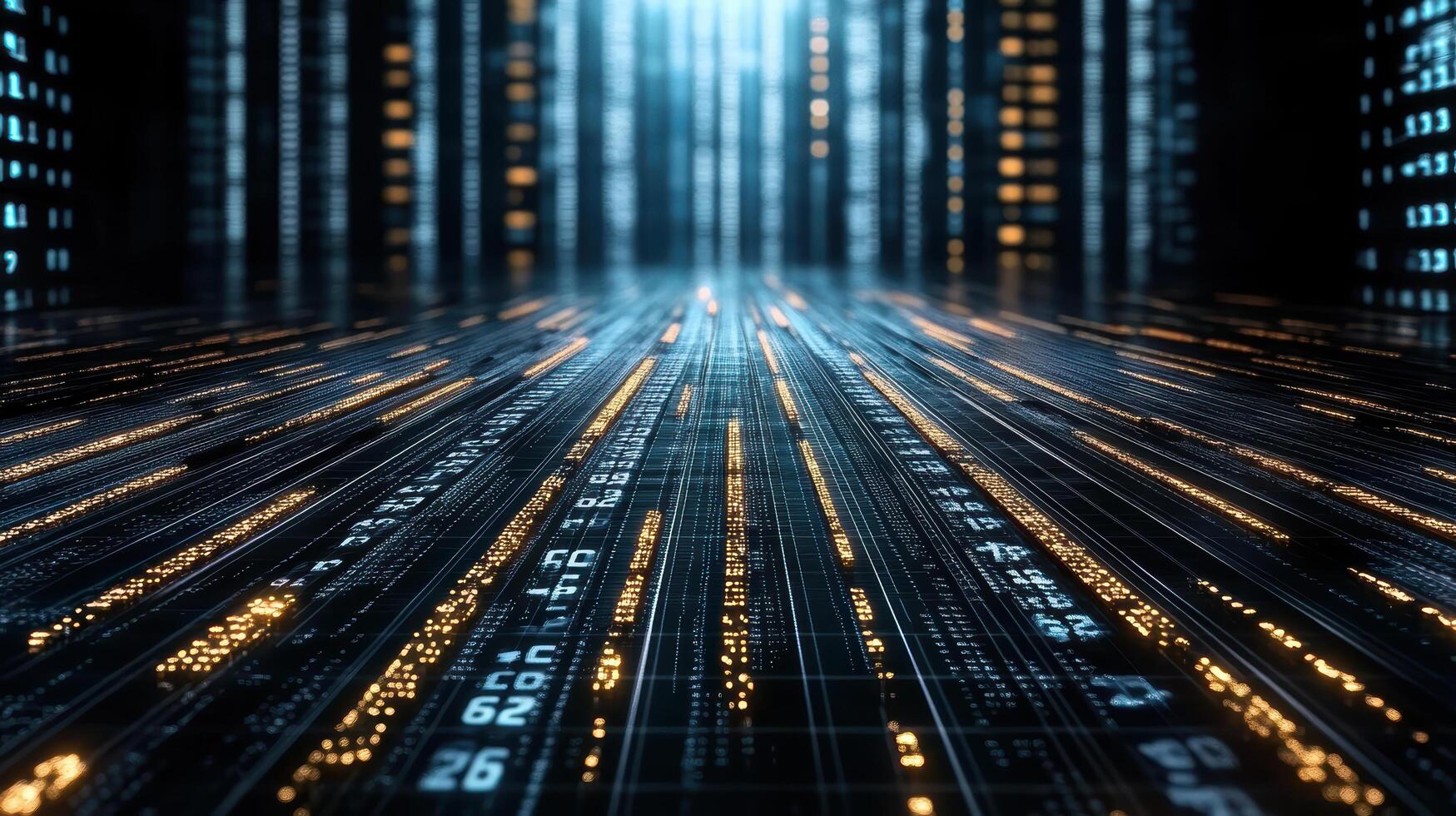 A digital background with binary code photo