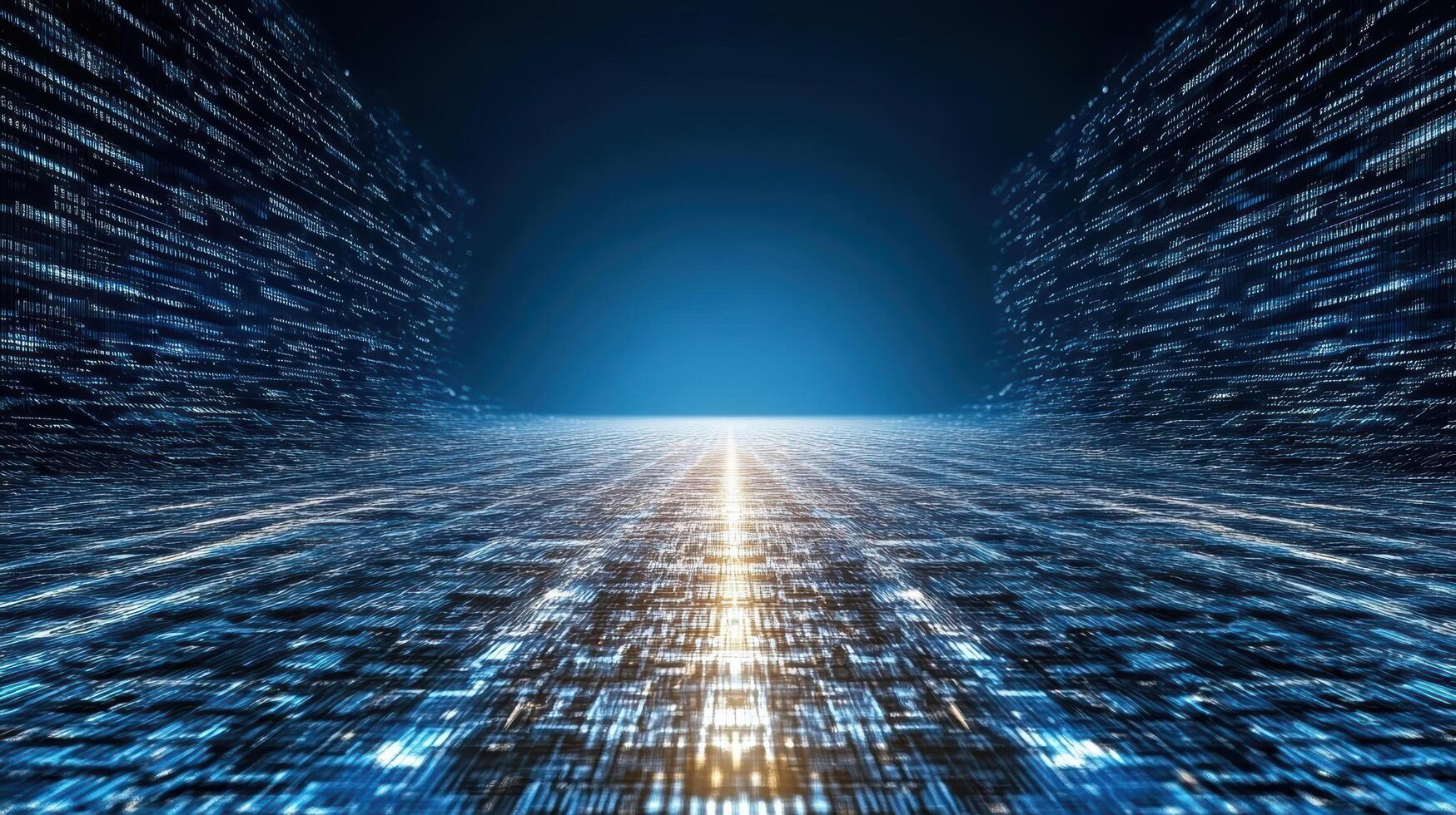 A digital image of a computer screen with a glowing light photo