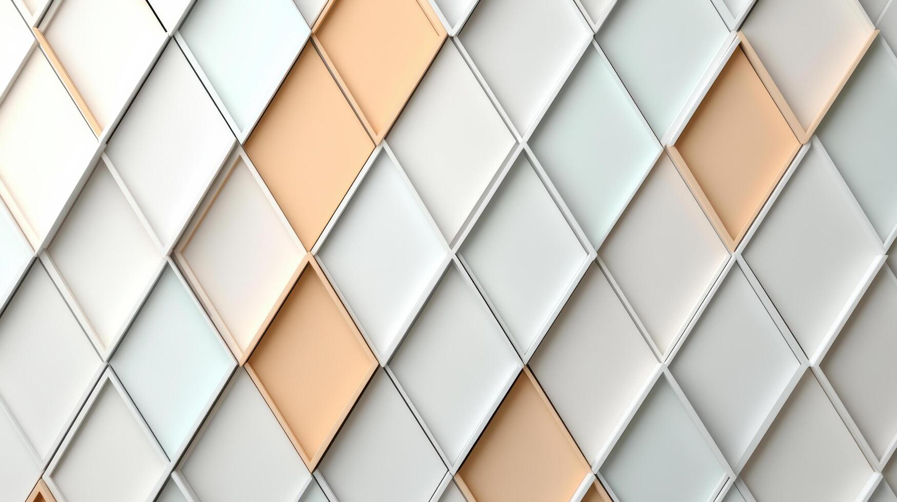 3d rendering of a white and orange geometric pattern photo
