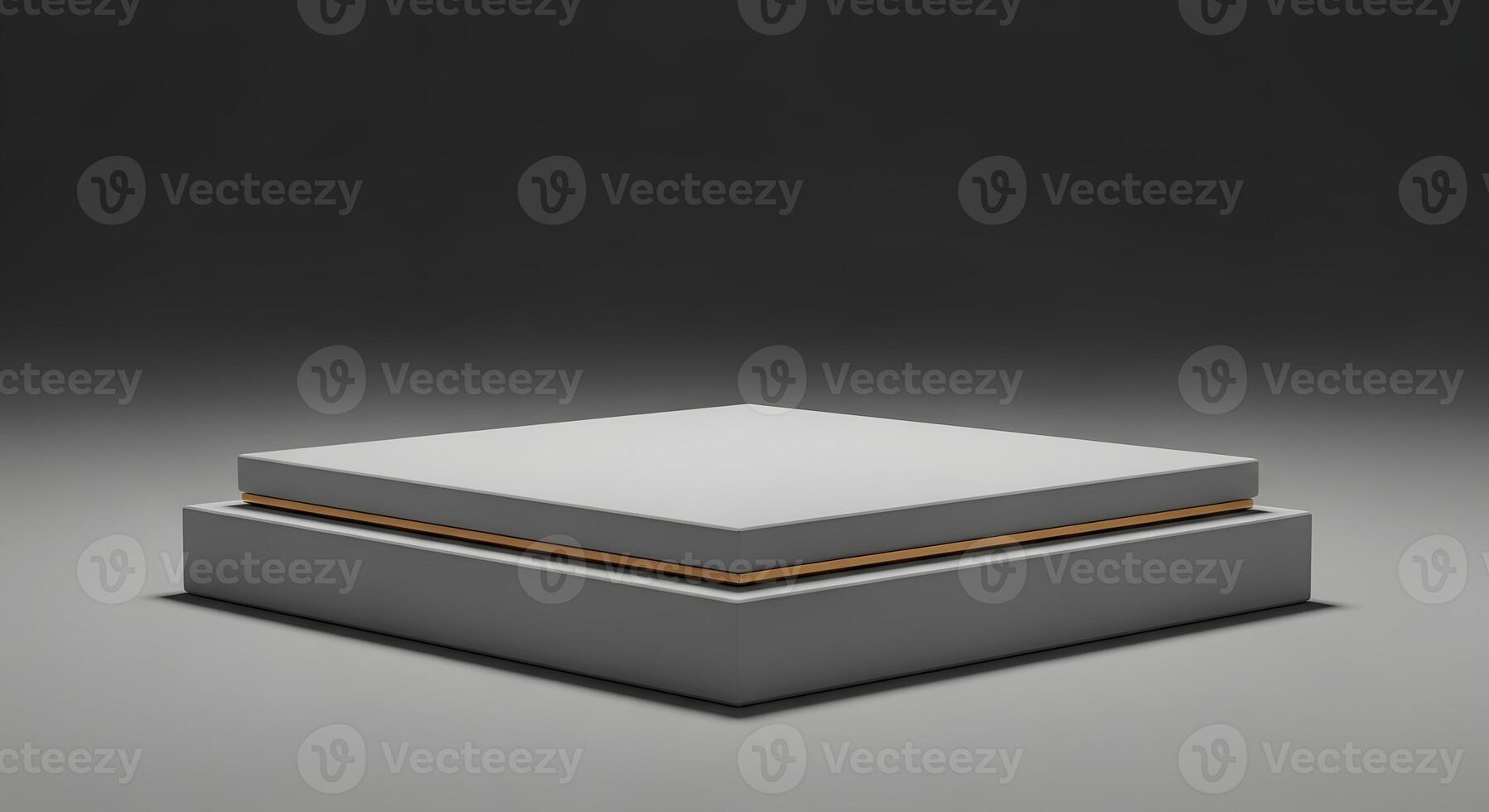 Clean geometric presentation stage in a simple studio setting, ideal for showcasing new products or abstract concepts with a modern touch and subtle elegance photo