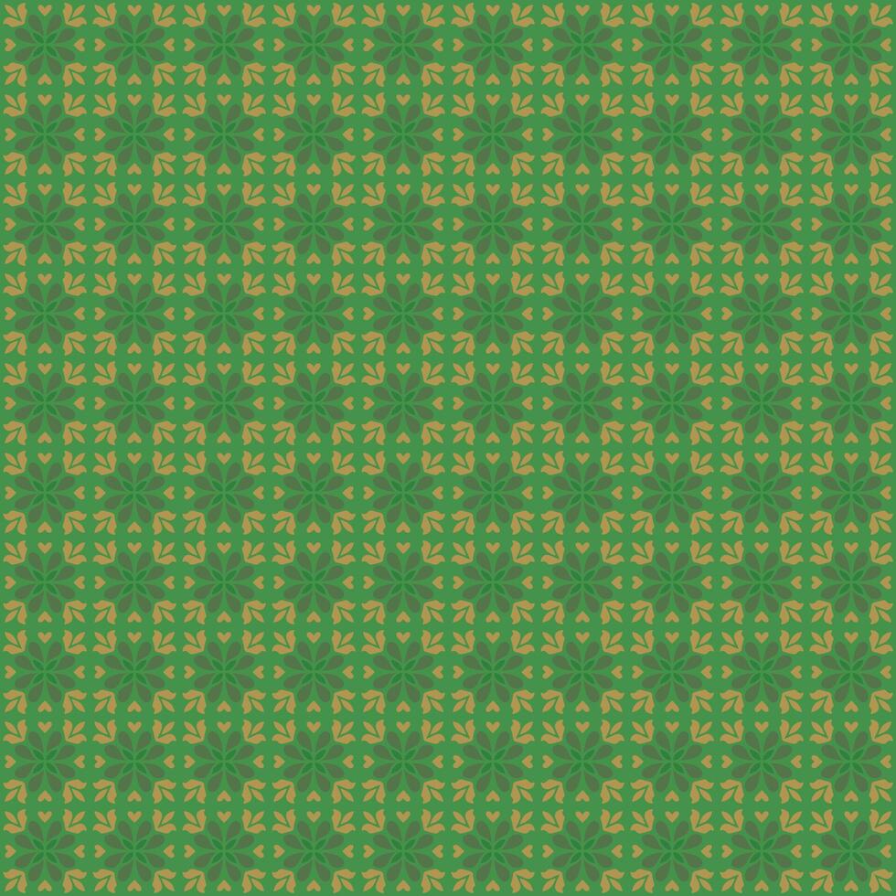 A green and gold pattern with a square design vector