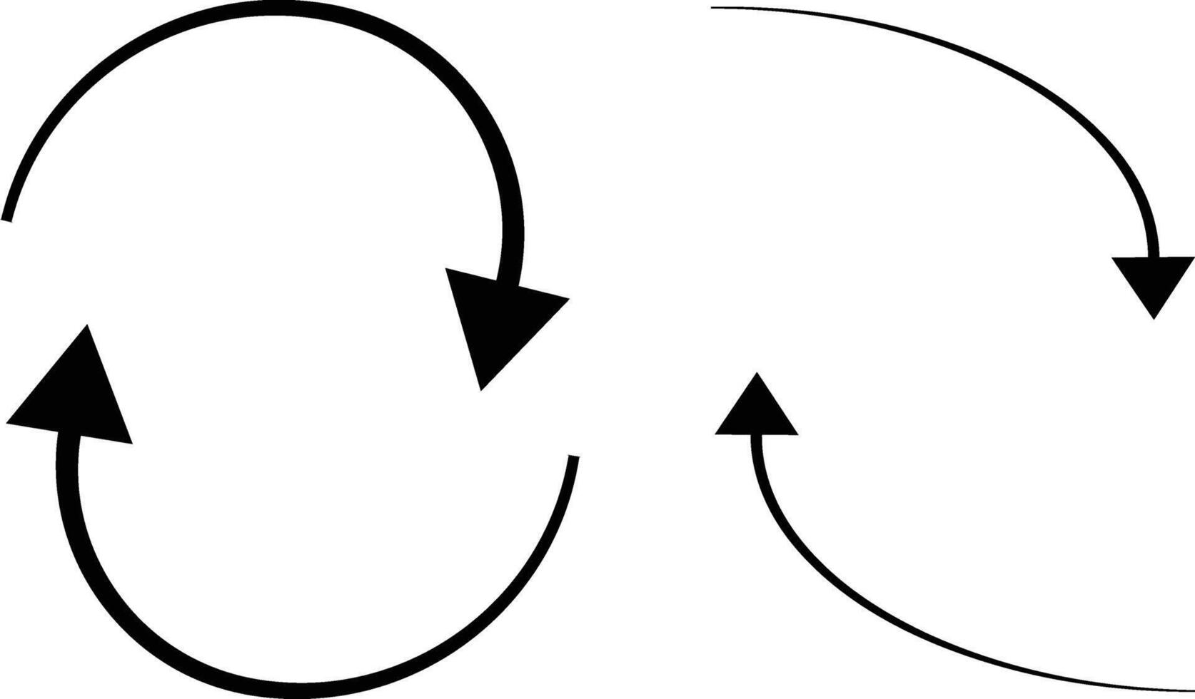 un circulo con flechas señalando en diferente direcciones vector