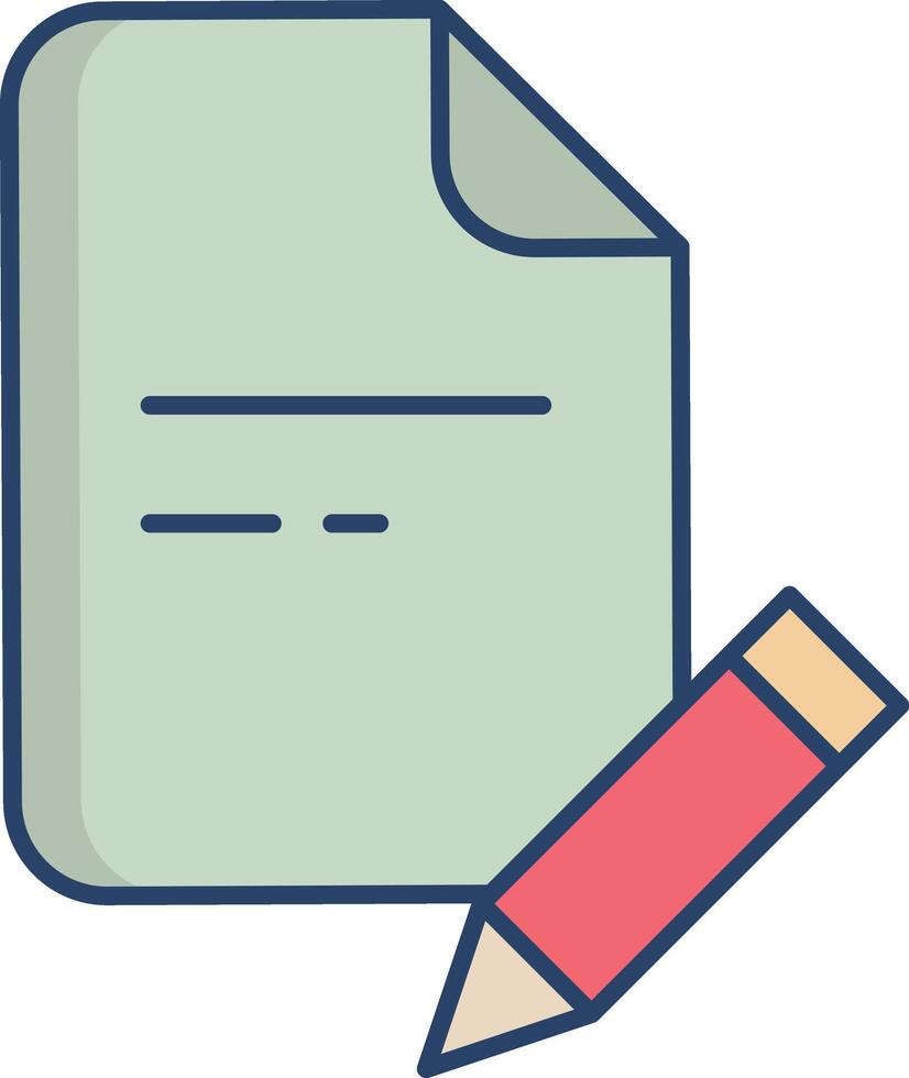 edit document linear color icon design vector