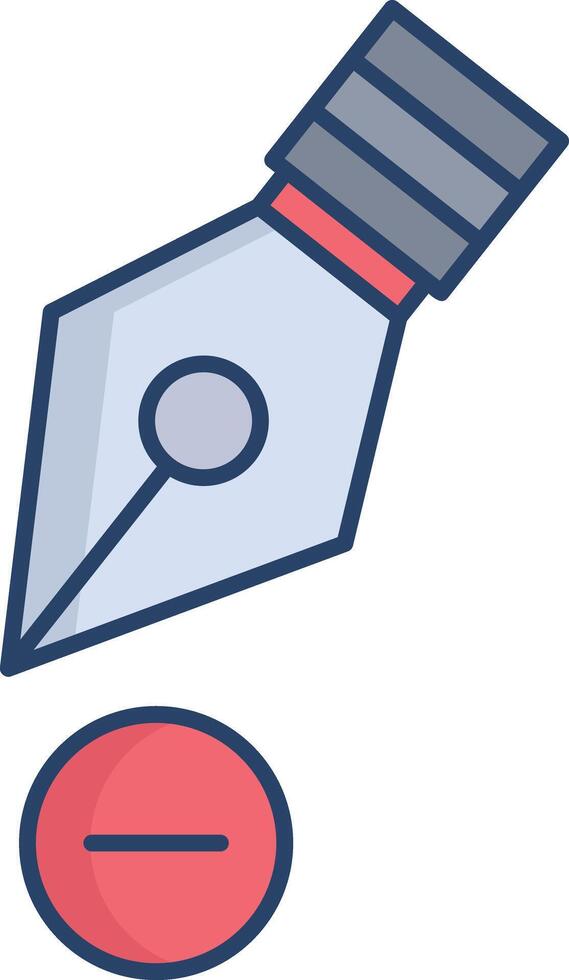 remove anchor point linear color icon design vector