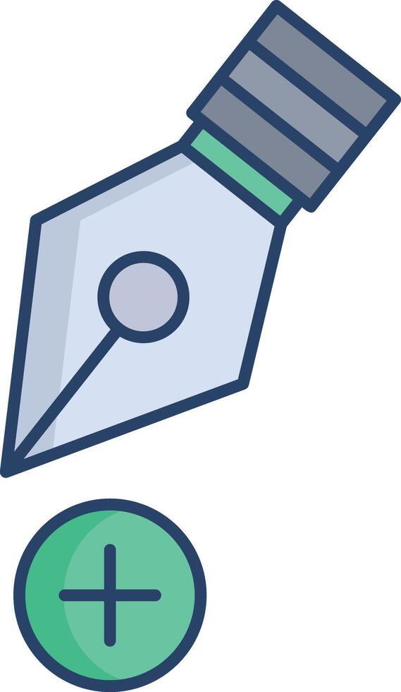 add anchor point linear color icon design vector