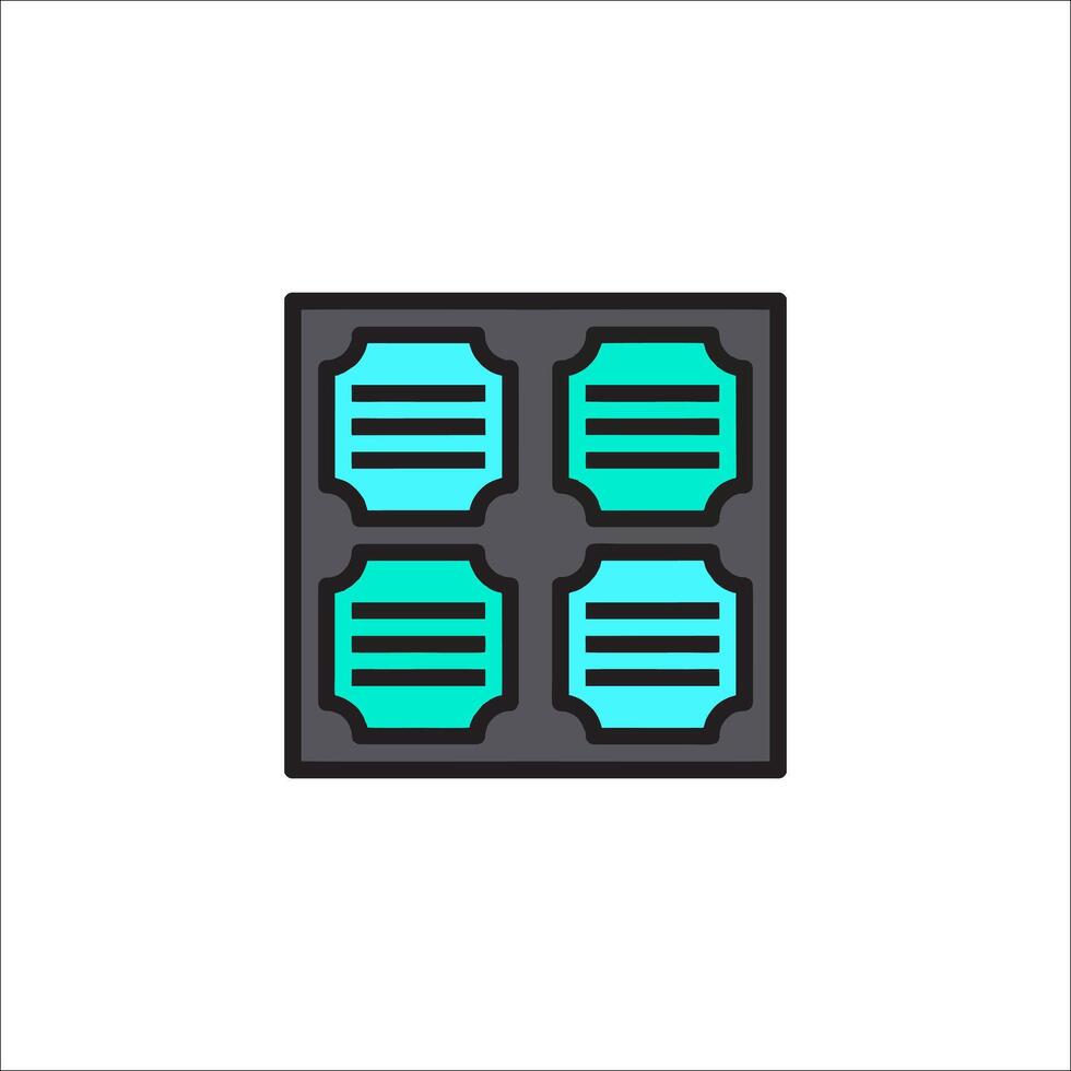 Memory Chip Icon RAM Computer Technology Electronic Component, semiconductor vector