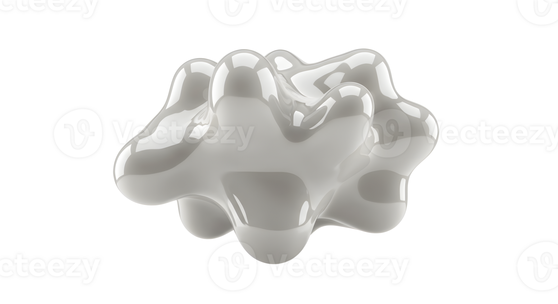 astratto bianca amorfo macchia lucido biologico modulo con liscio curve su trasparente sfondo png