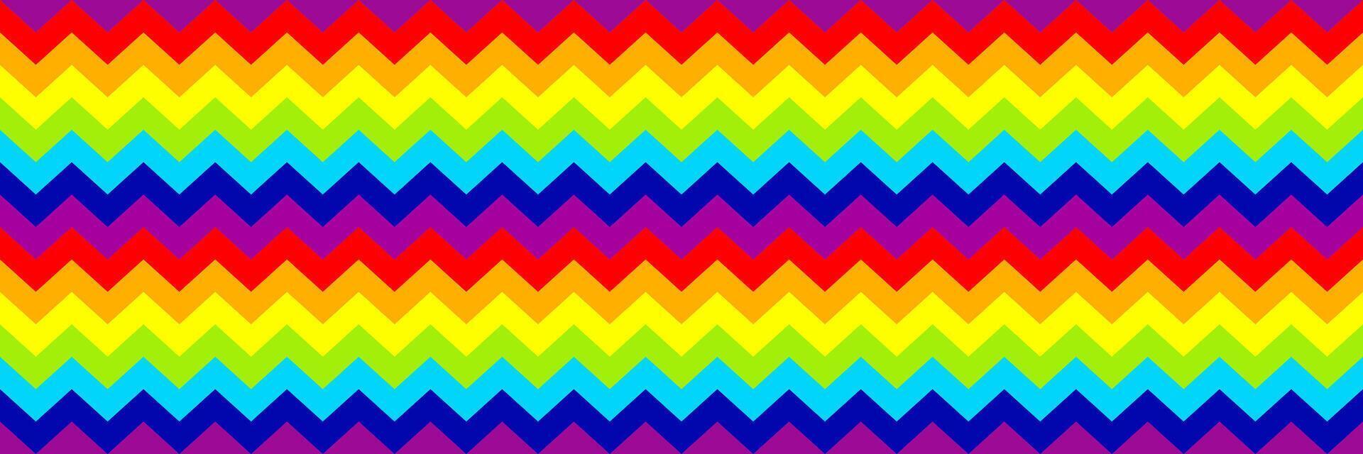 horizontal zigzag rainbow texture for pattern and background. vector