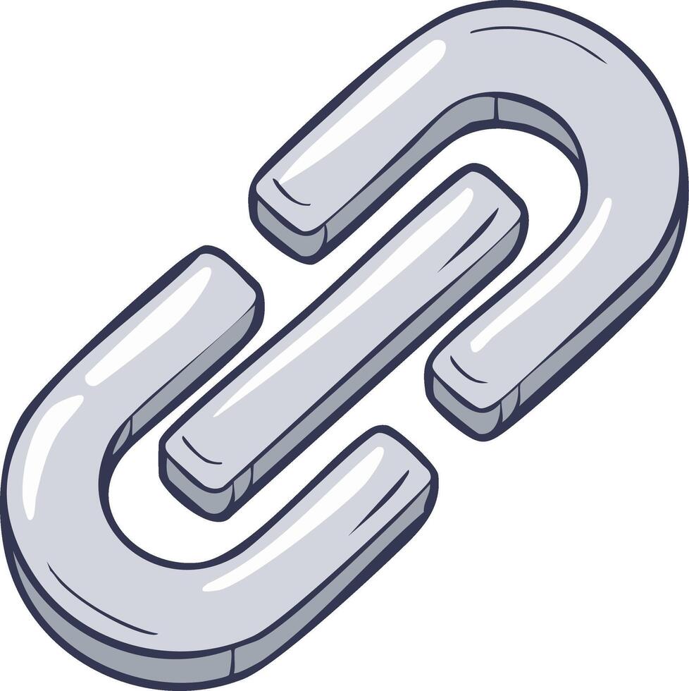 Isometric chain link illustration, web or internet connection concept vector