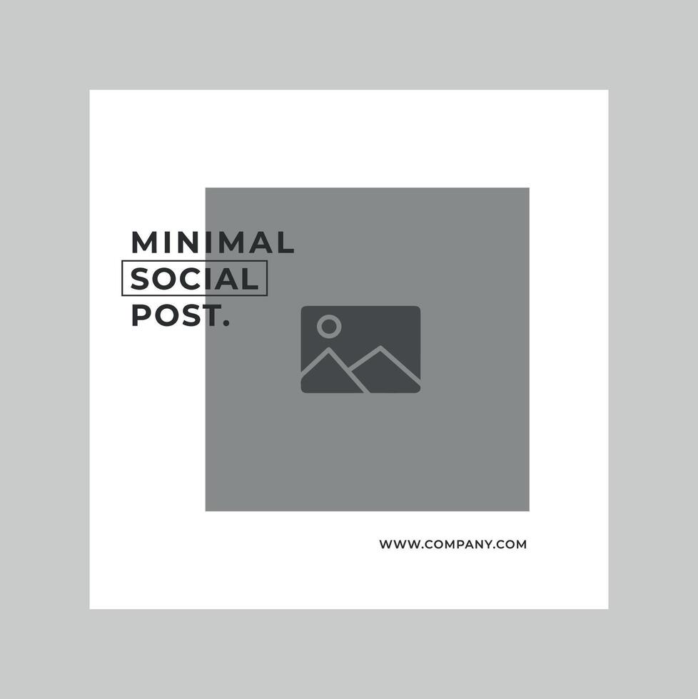 Art of minimalist social media post template with a simple graphic and text, perfect for branding and Template vector