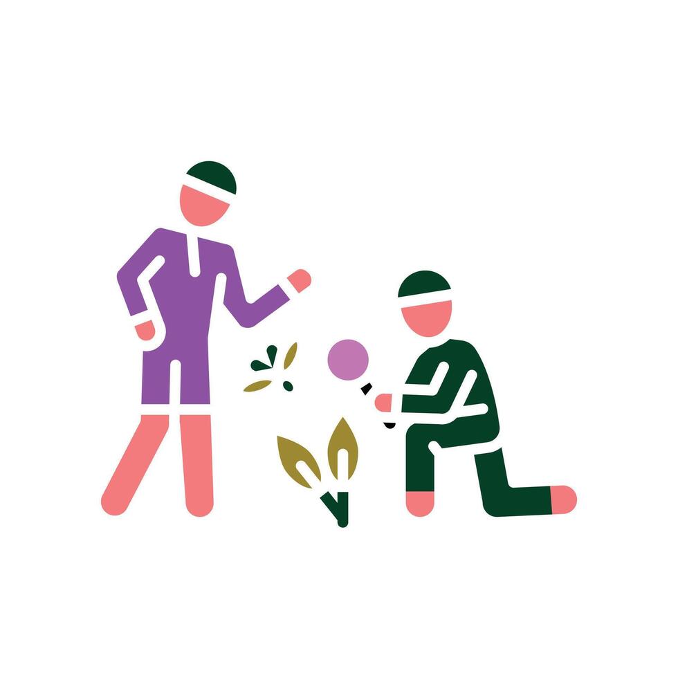 leaf lab color flat icon for digital and print projects. vector