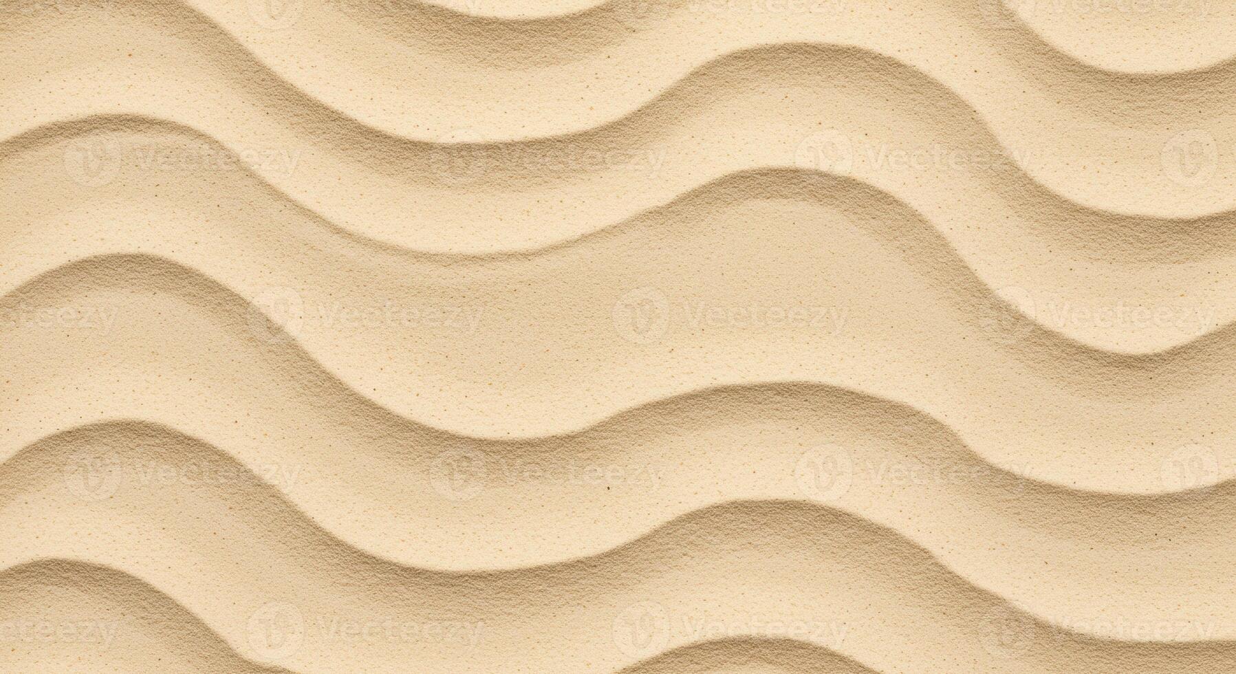 Wavy beige surface texture creating natural fluid sand dune patterns across the frame for a calming and minimalist aesthetic background. photo