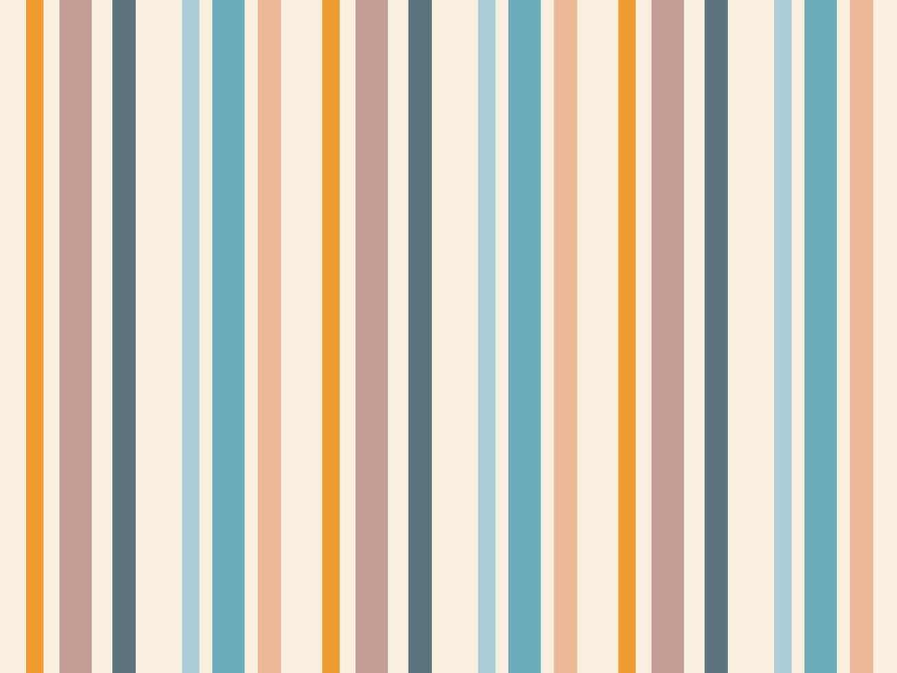 Stylish Retro Stripes Pattern with Warm and Cool Colors for Modern Design vector