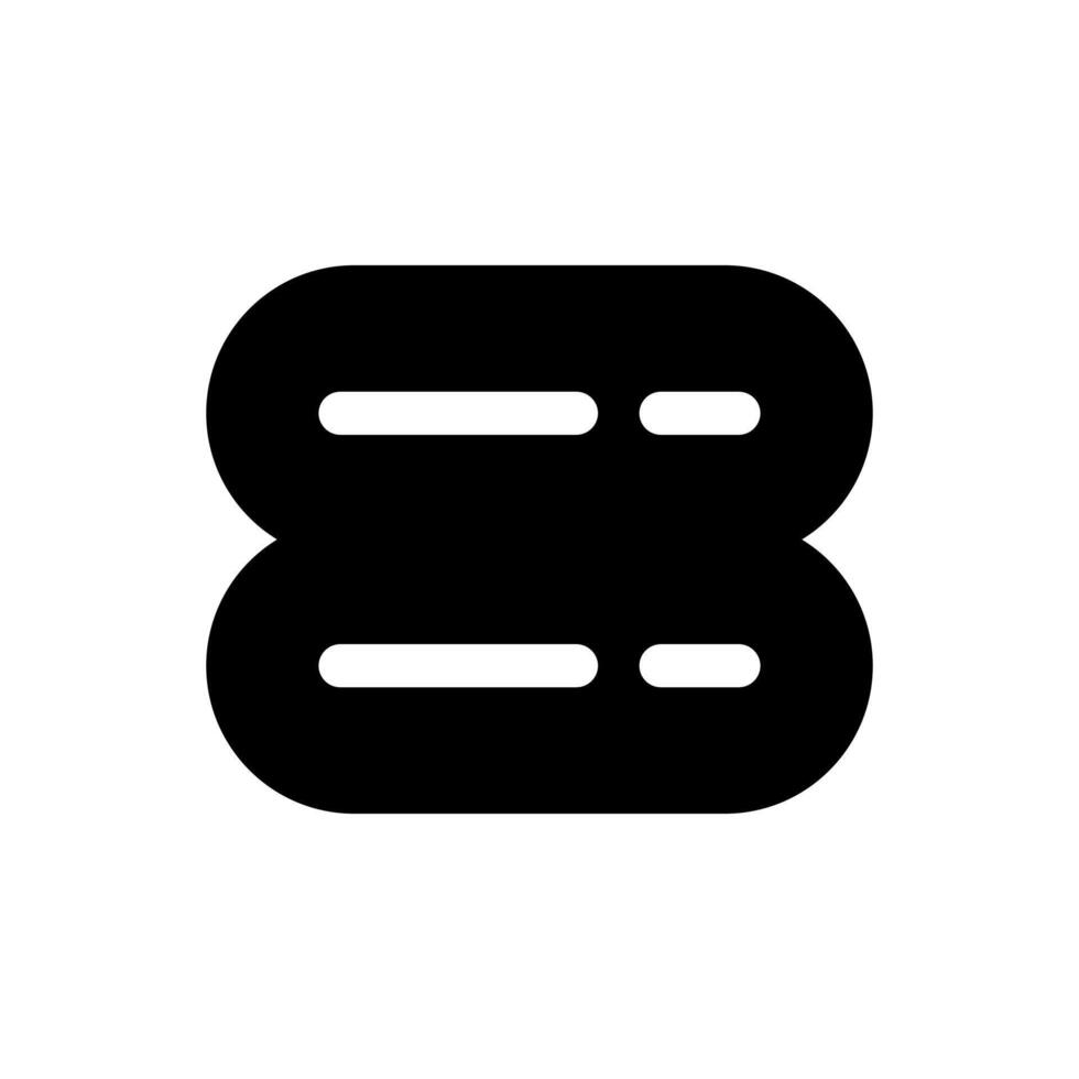 A filled graphic depicting two interconnected servers, representing a dual server setup. vector