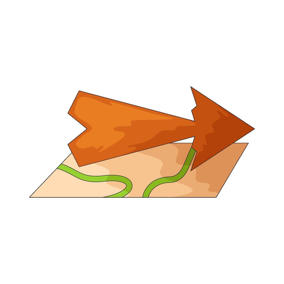 Arrow Pointing Direction on Map vector