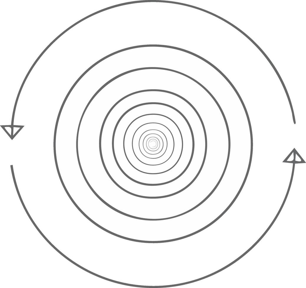 Concentric circles and arrow symbols graphic design vector