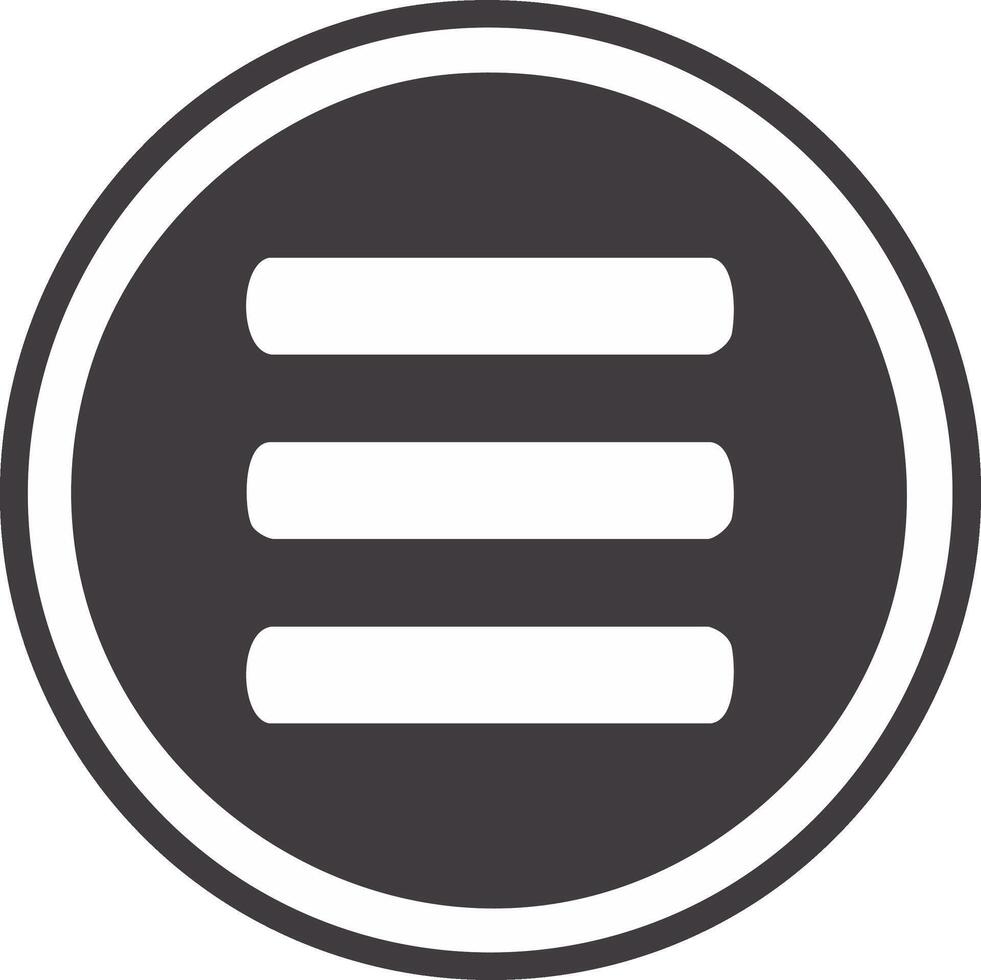 Hamburger menu icon representing a digital navigation switch for modern website and mobile application user interface vector