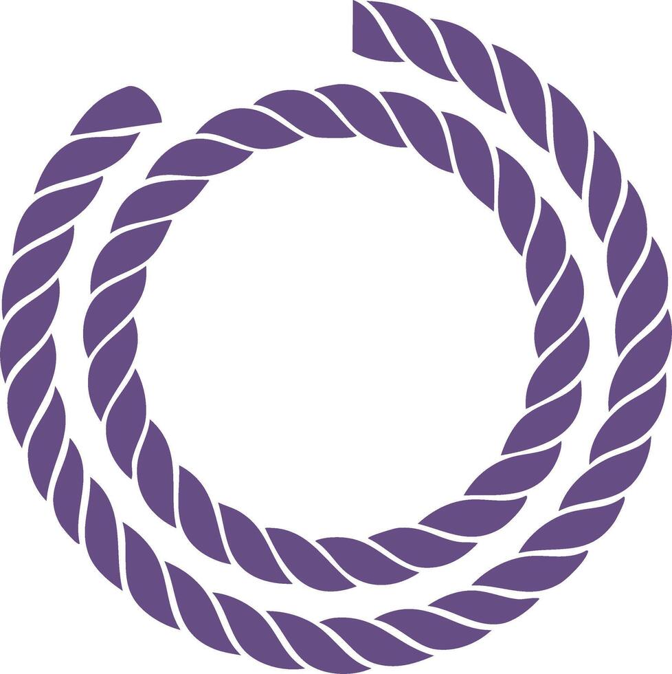 Circular Design of Three Ropes Forming a Ring Shape in Purple Color vector