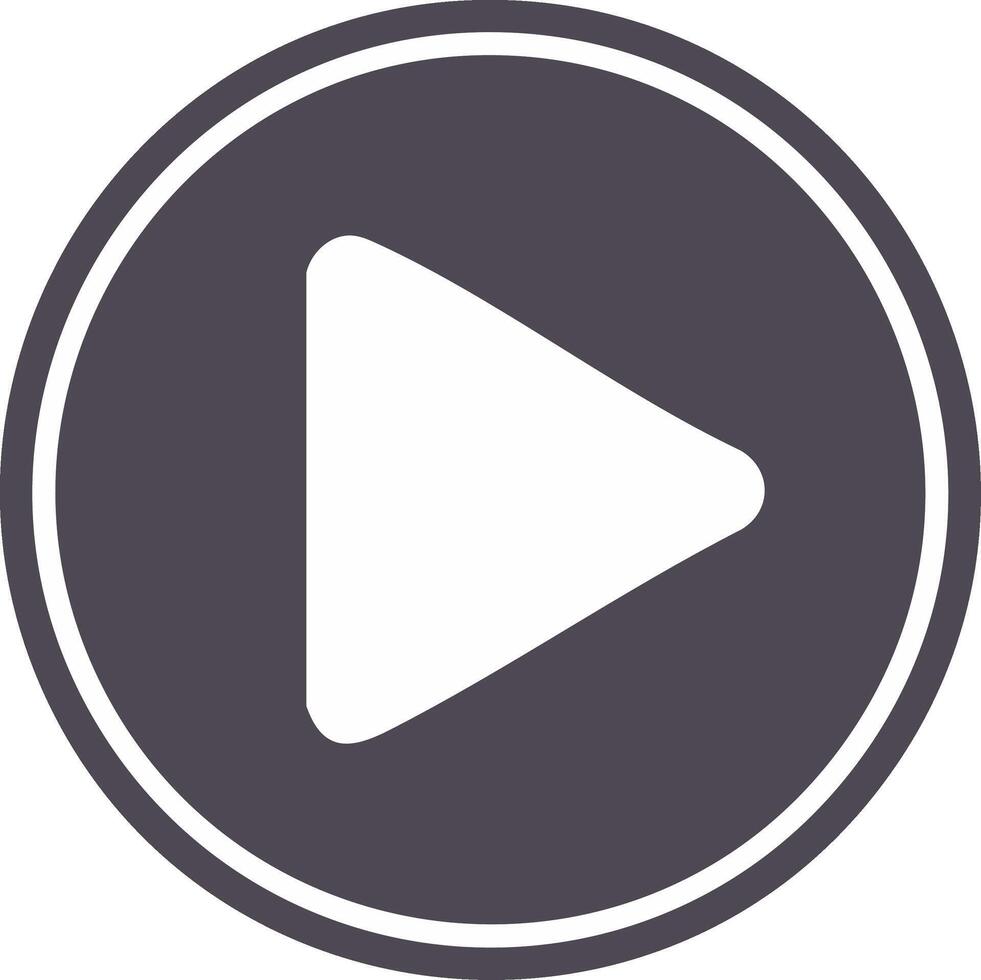 Modern Play Button Icon Symbol for Digital Media, and Audio Content Playback vector