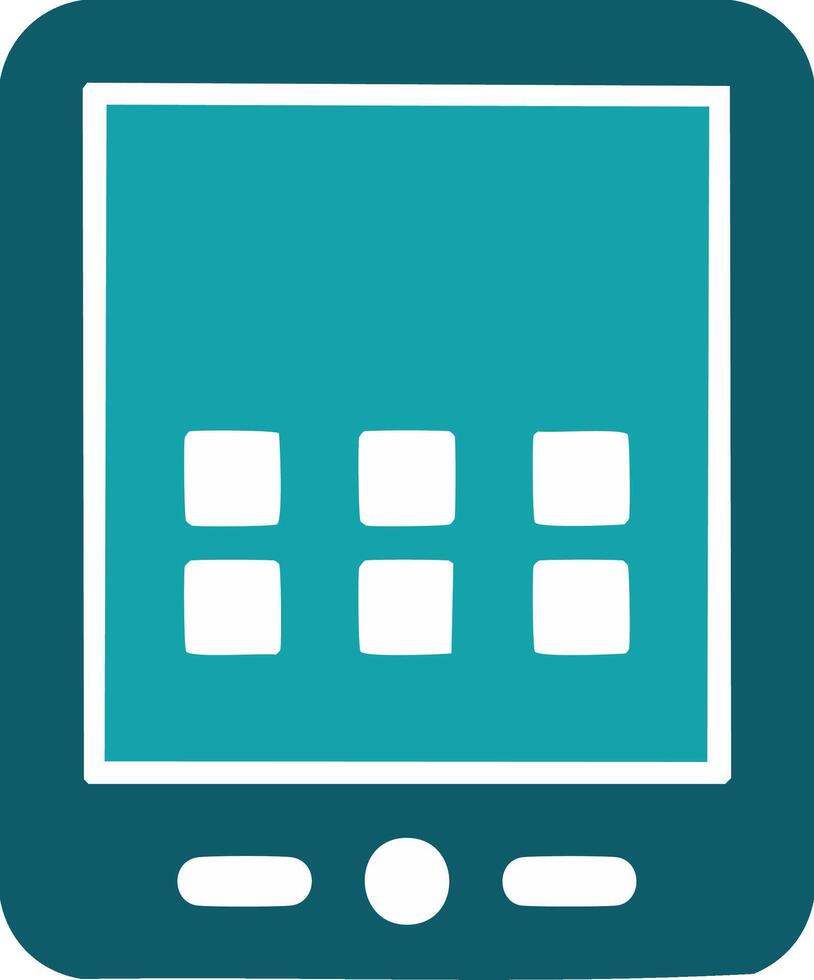 pantalla táctil tableta computadora interfaz con aplicaciones íconos vector