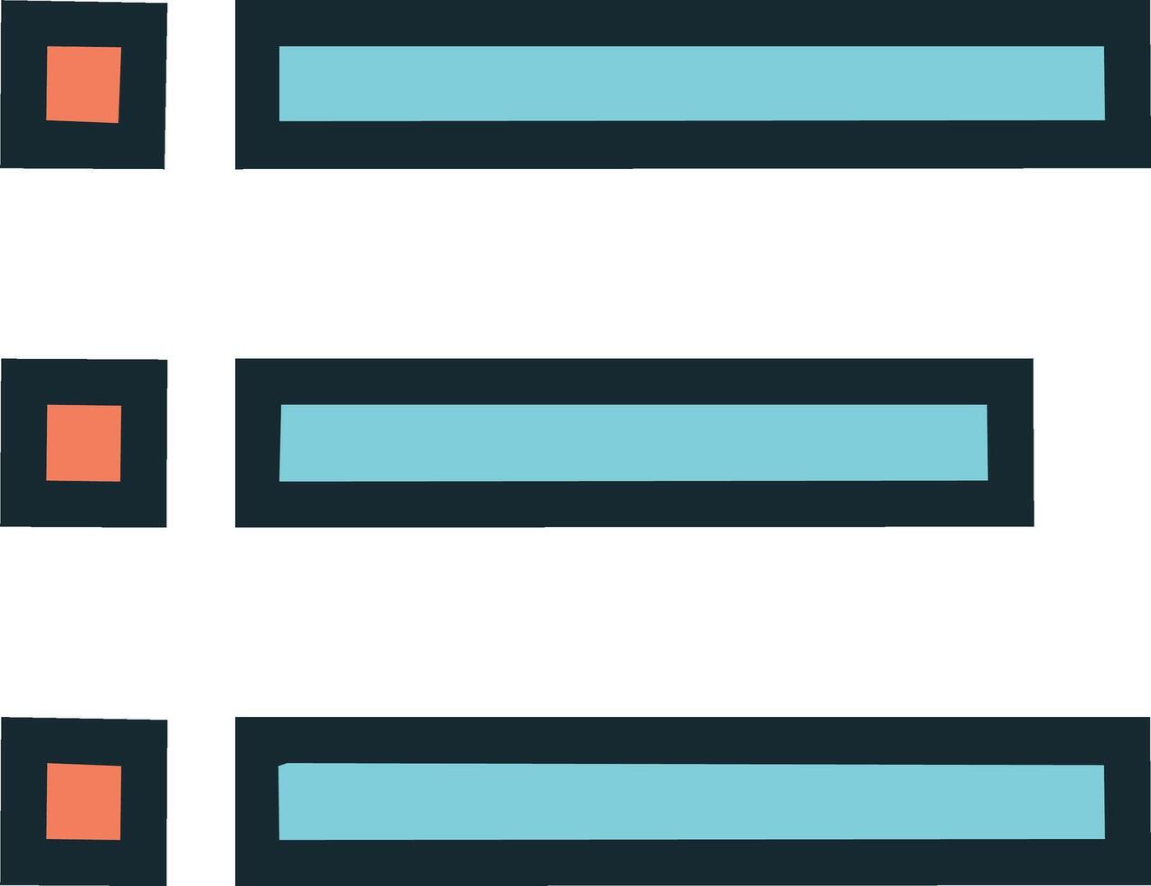 Simple geometric checklist or task list with modern flat design icons vector