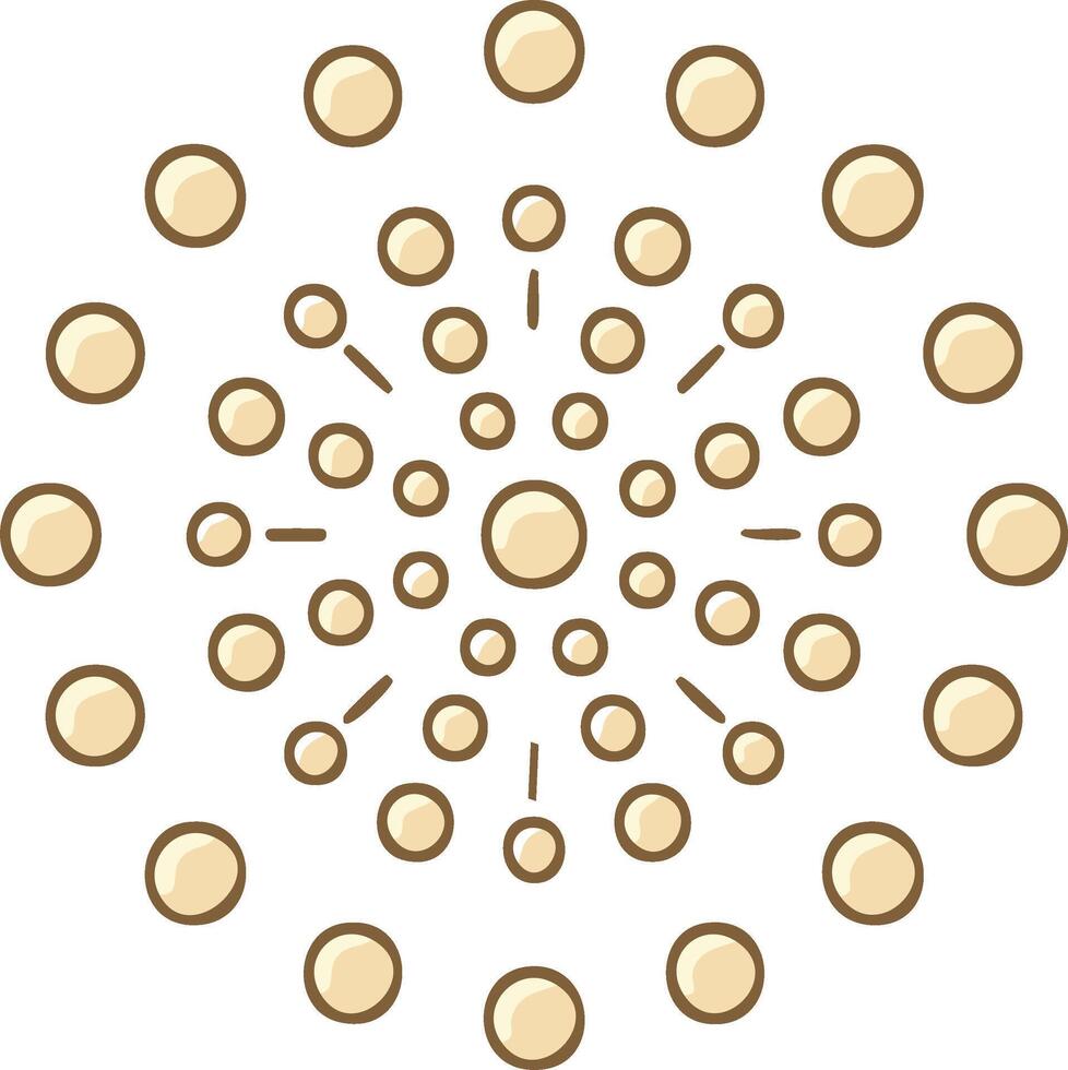 Abstract circular network symbol with connected nodes illustration vector