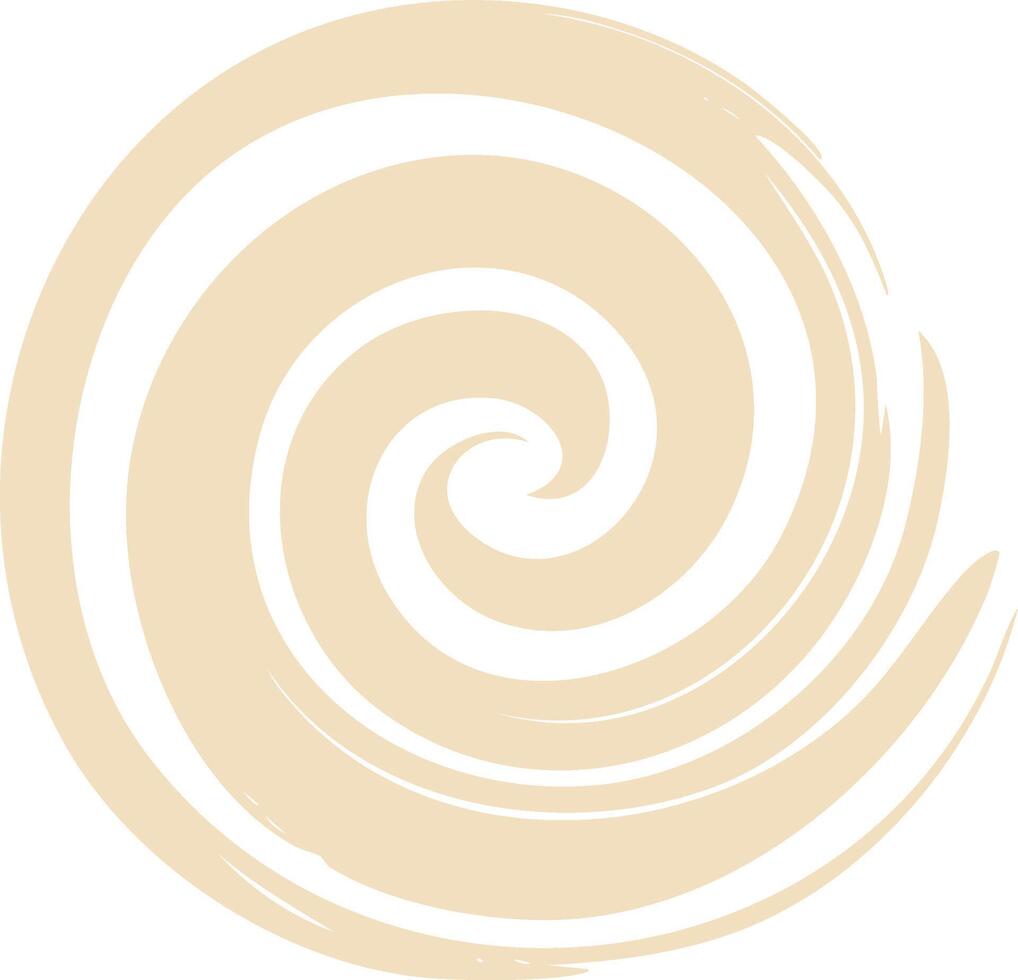 Soft beige and white abstract spiral swirl pattern illustration for modern design vector
