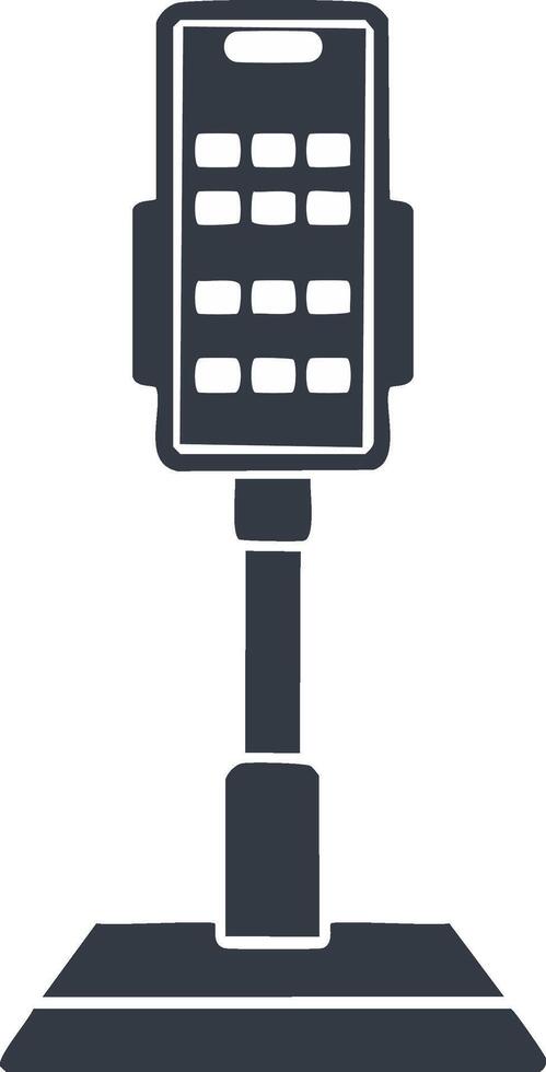 Digital Tablet on Adjustable Tripod Display Stand Touchscreen Technology vector