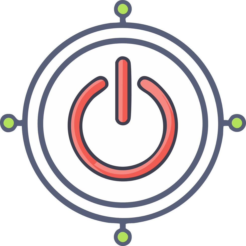 poder botón en un círculo, icono para aplicación, interfaz, o diseño activo. símbolo para traspuesta dispositivos o sistemas en y apagado vector