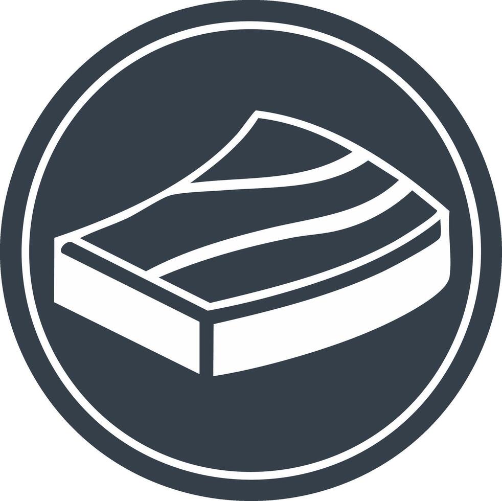 Stylized Icon of Striped Rectangular Object in Circle Design Graphic Element for User Interfaces vector