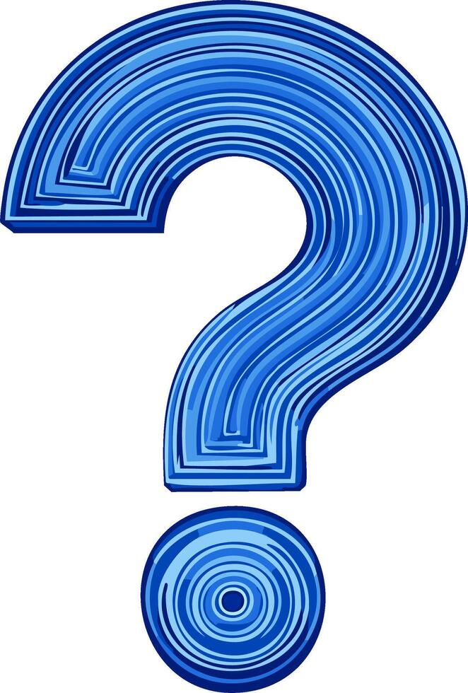 azul pregunta marca símbolo con en capas resumen líneas y un circular punto vector