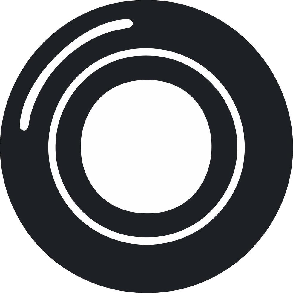 Abstract Circle Shape Black Geometric Design Element Ring Torus Pattern Graphic vector