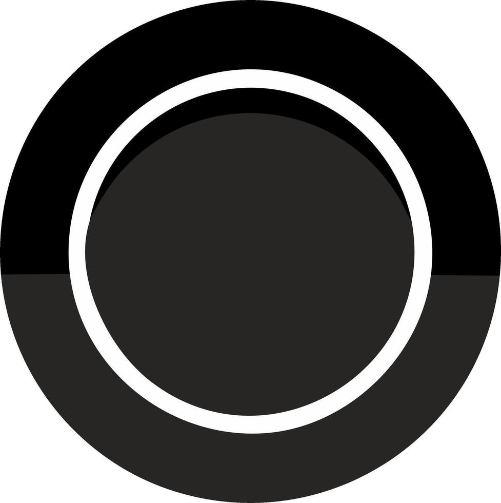 Abstract monochrome geometric circle icon with a modern minimalist design element for logos or buttons vector