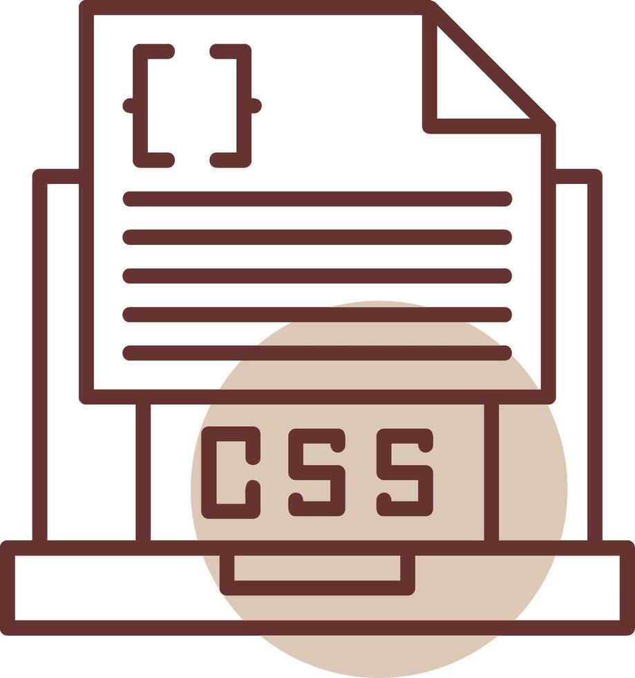 css archivo línea circulo icono vector