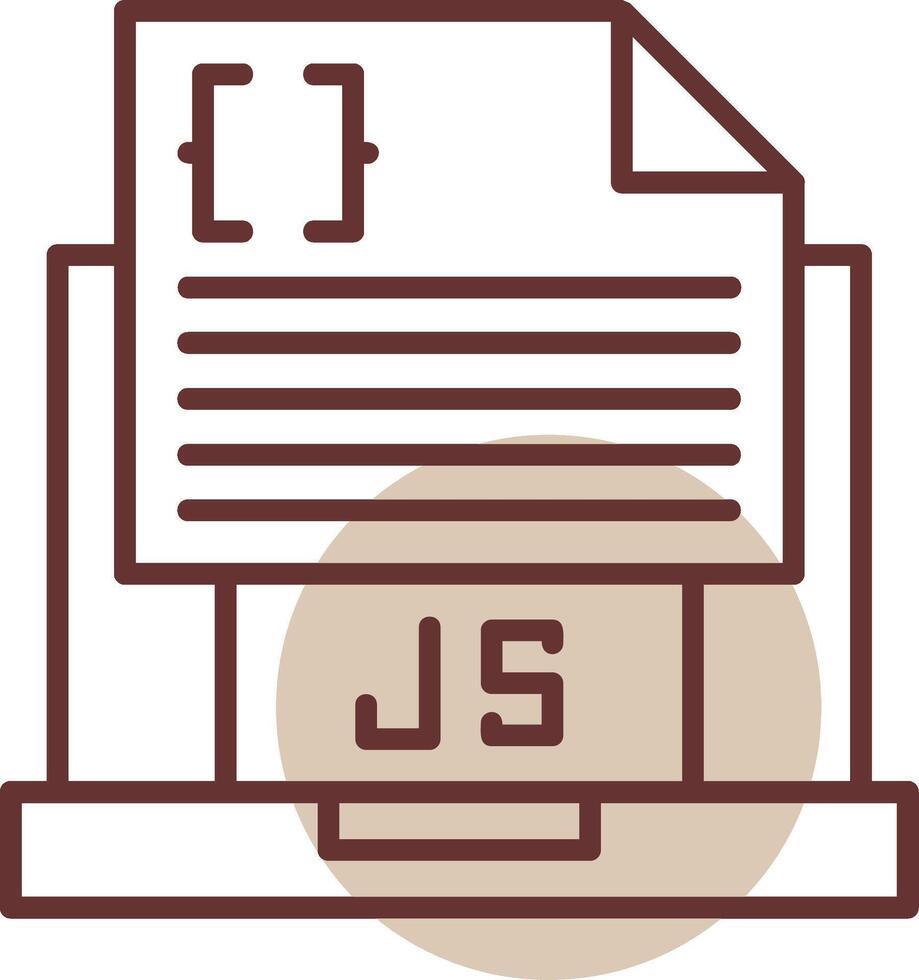 javascript archivo línea circulo icono vector