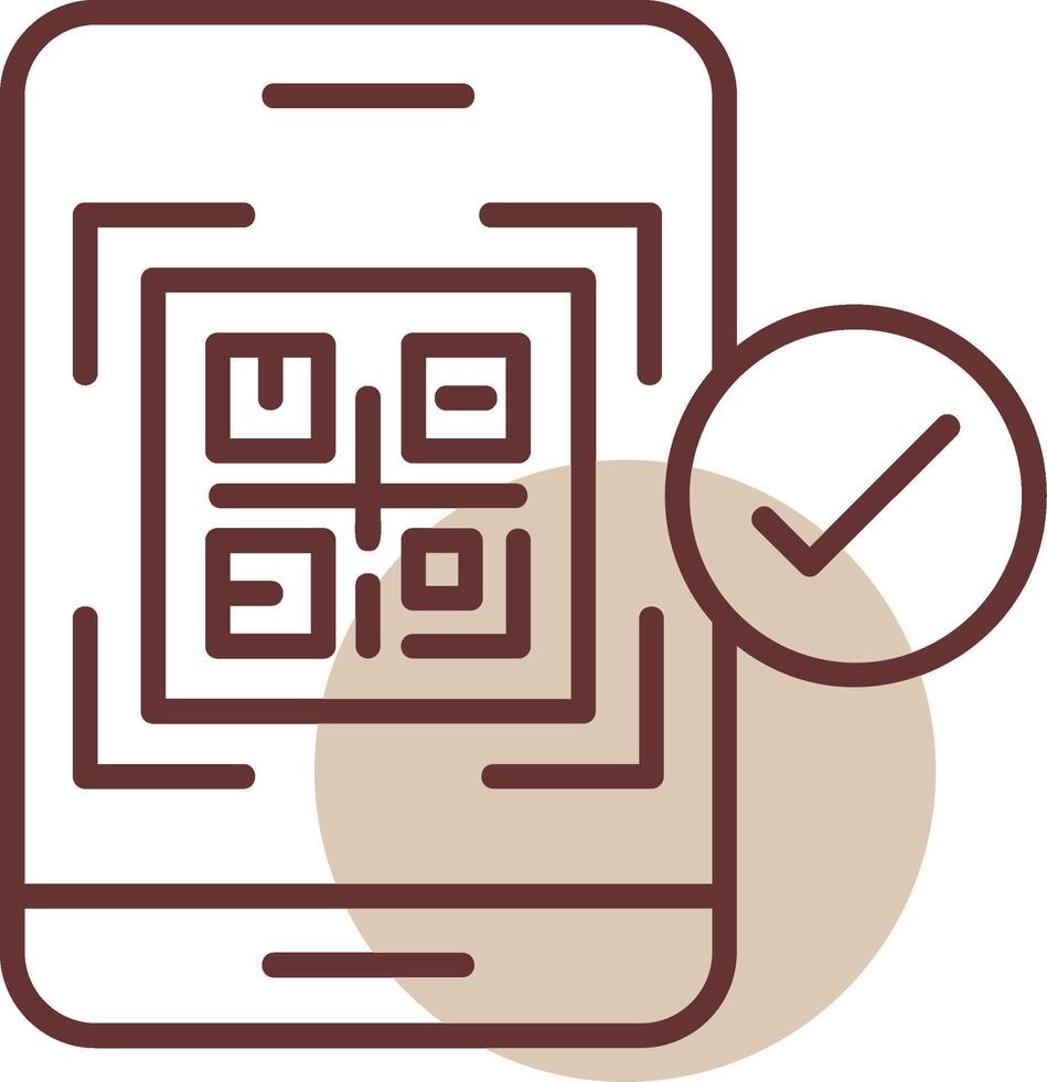 qr código pago línea circulo icono diseño vector