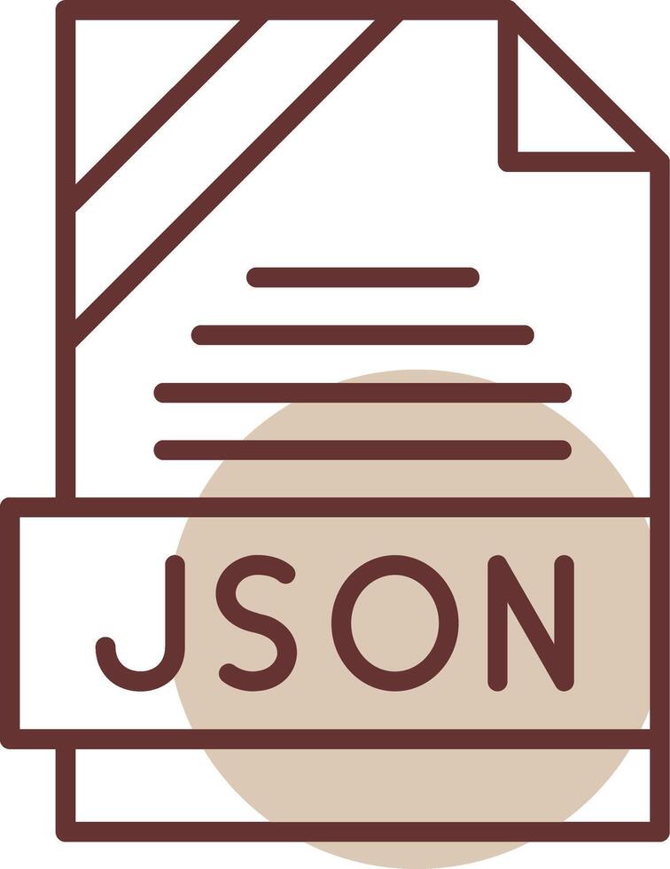 json formato línea circulo icono vector