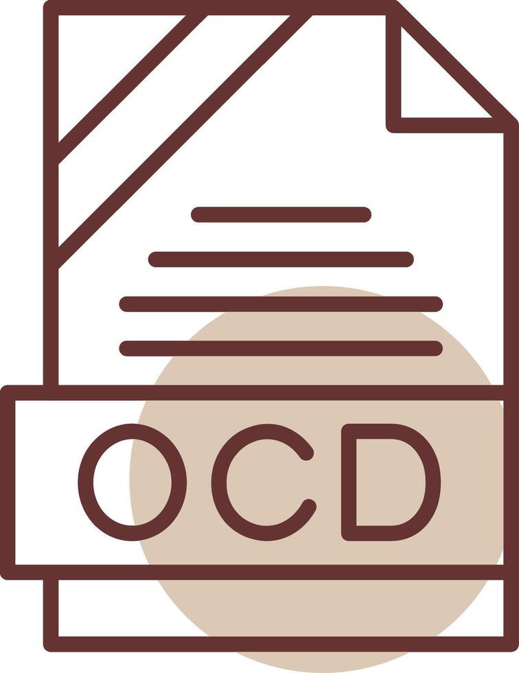 OCD Format Line Circle Icon vector