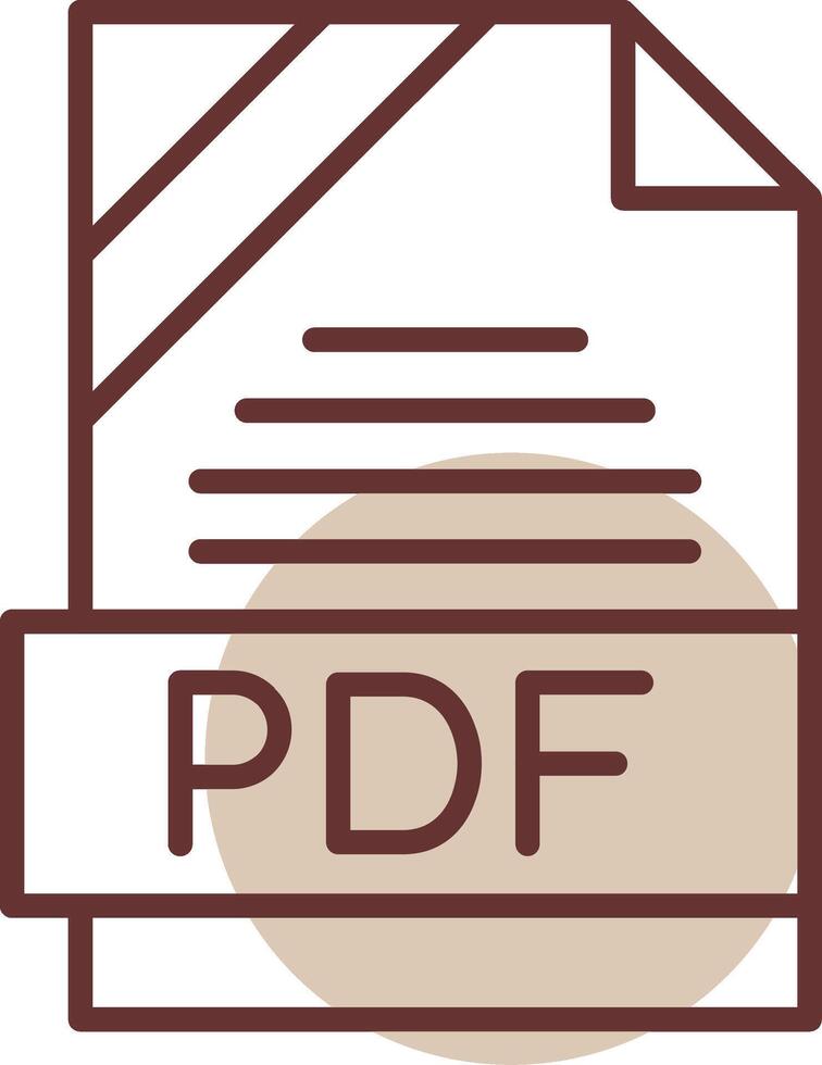 pdf formato línea circulo icono vector