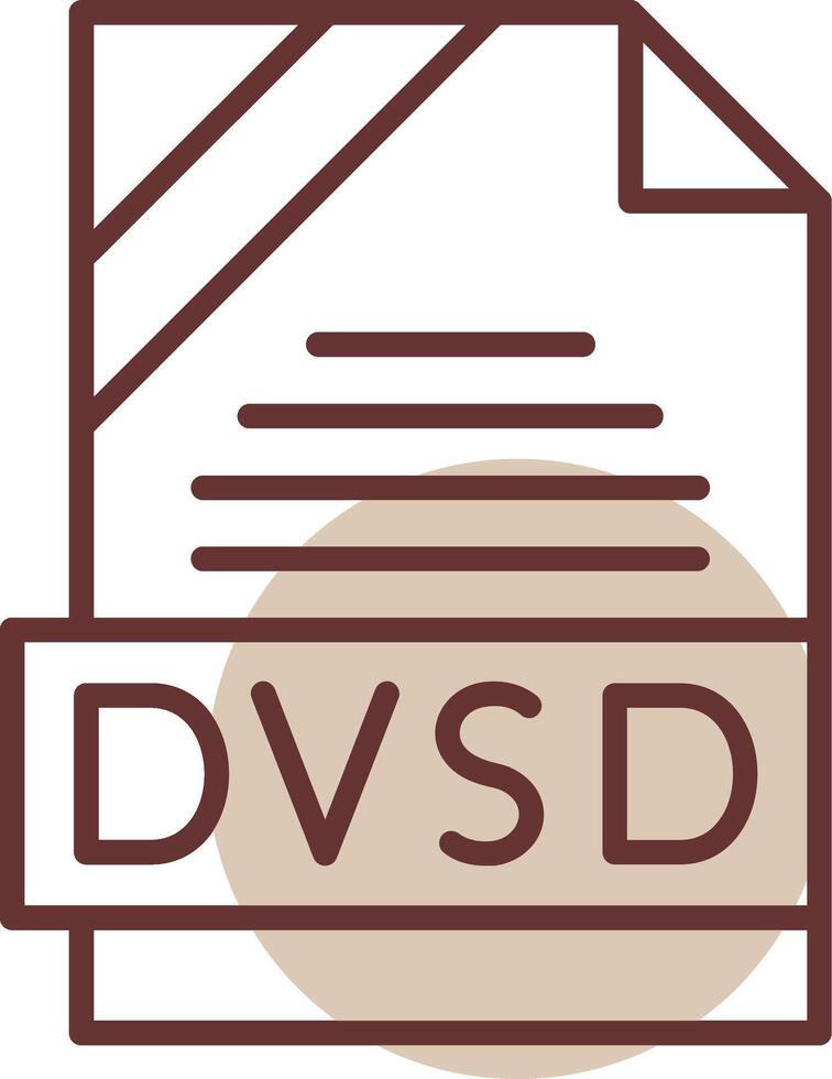 DVSD Format Line Circle Icon vector