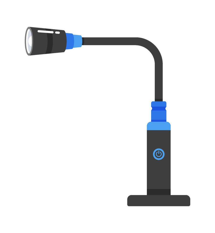 Adjustable portable table flashlight lamp vector