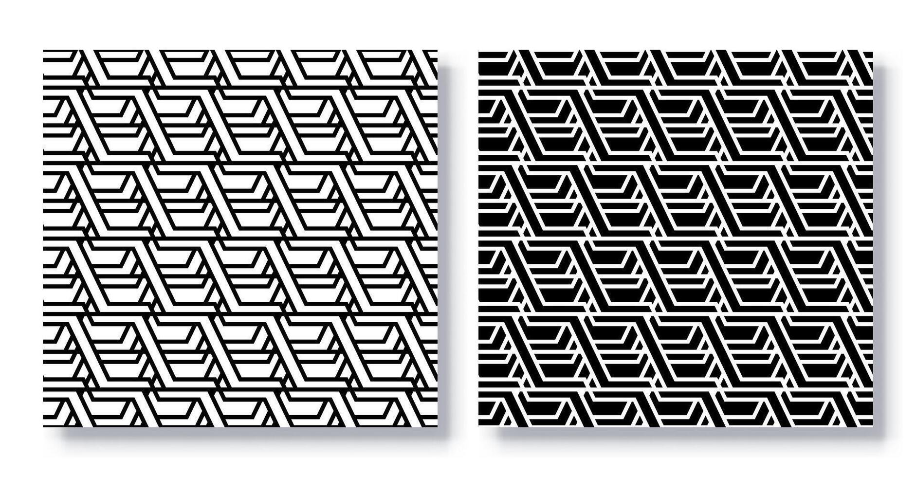 Set of Seamless Lattice Patterns, . vector