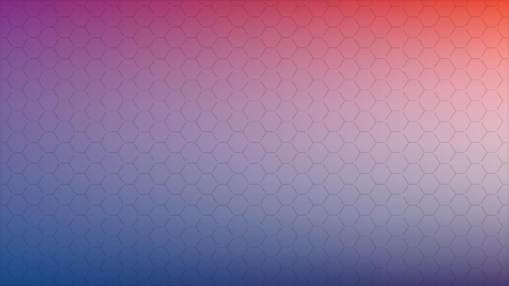 Purple and Orange Gradient Hexagonal Pattern Background vector
