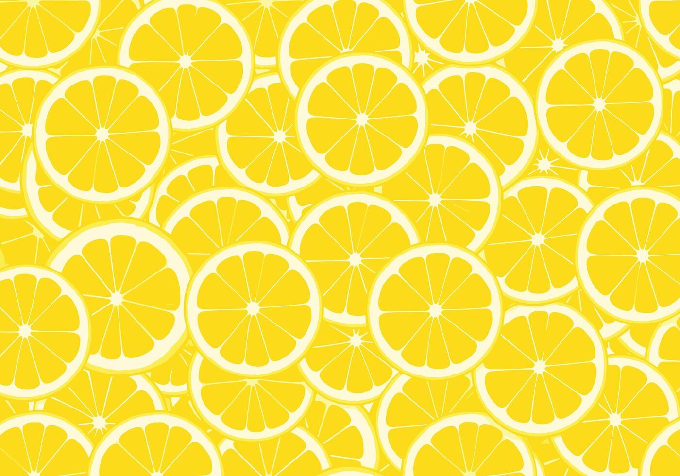 A vibrant close-up of overlapping bright yellow citrus fruit slices creating a refreshing and energetic background pattern. vector