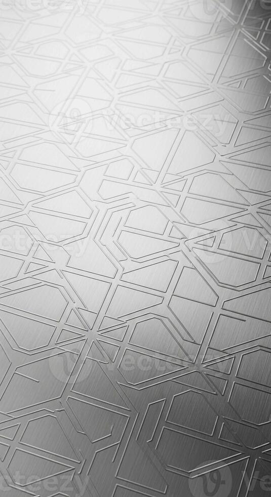 Abstract close up of a textured metallic surface with a subtle diamond pattern and light reflections photo