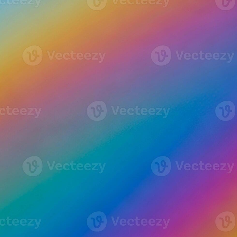 A diagonal gradient of vibrant colors transitions from warm yellows and oranges to cool blues and purples in a pixelated abstract pattern photo