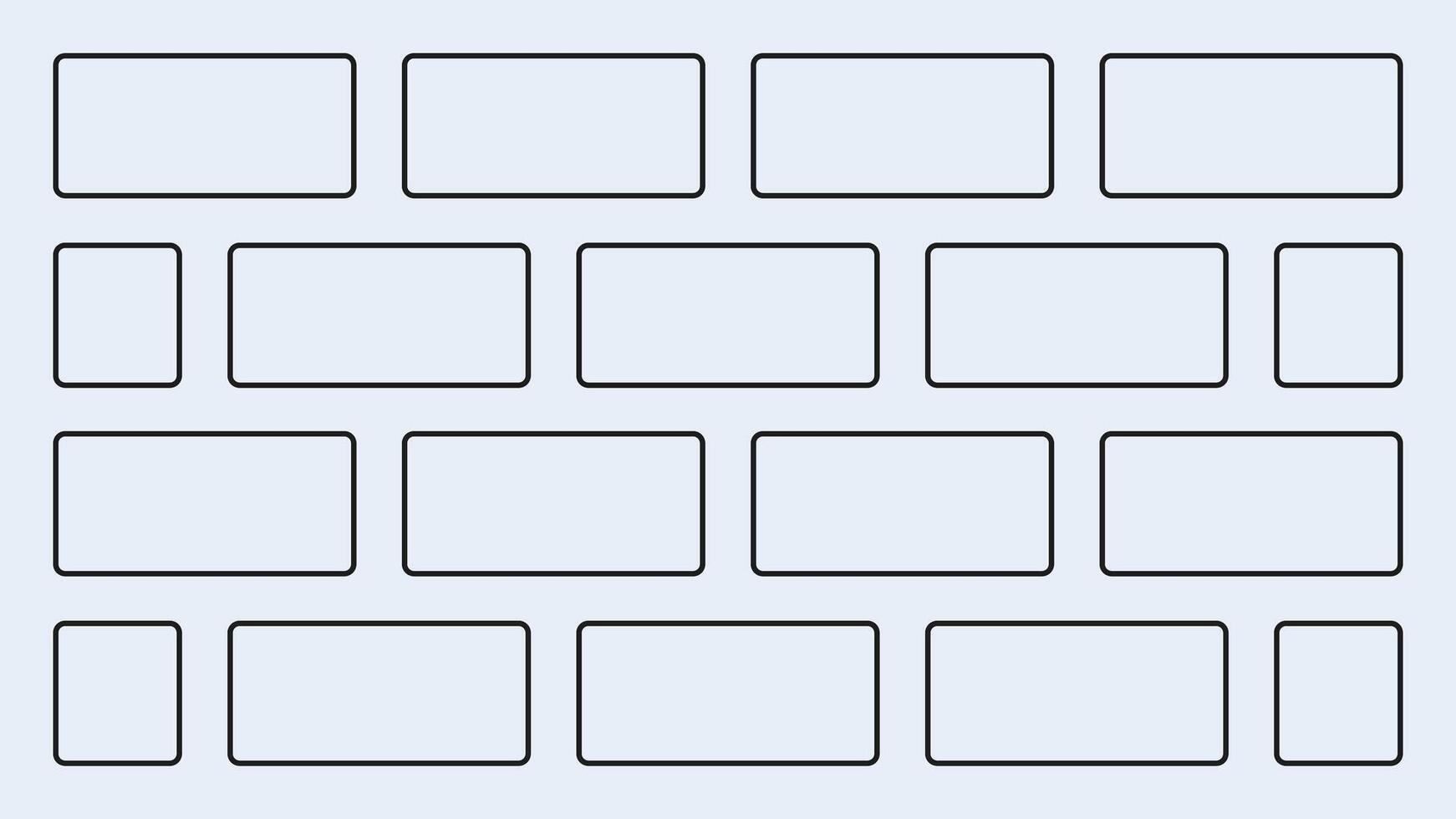 Dashboard cards grid wireframe layout vector