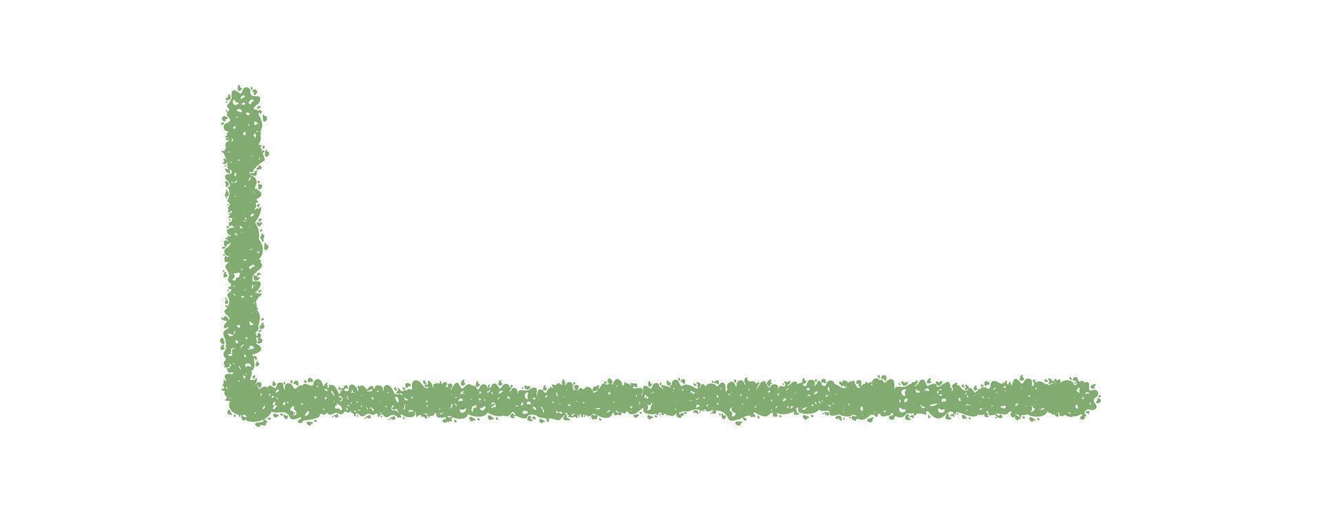 Hand drawn chalk corner border frame with a textured line and rough edge. This sketch icon brings a graphic element and font accent, ideal for subtle decoration or modern template design. vector